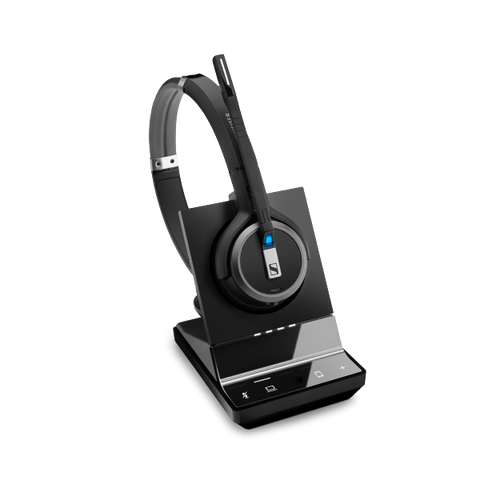 Sennheiser | Impact Sdw 5064 Dect Wireless Office Binaural Headset W/ Base Station, For Pc & Mobile, With Btd 800 Dongle
