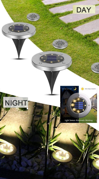 8 Pack Led Solar Pathway Lights Outdoor Ground (Warm White)