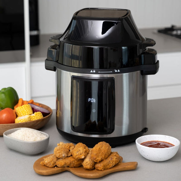 6L Air Fryer + Pressure Cooker (Silver) Kitchen Appliance