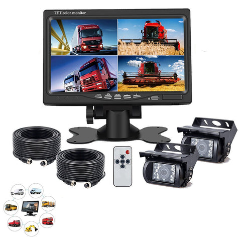 7 Inch Monitor Reversing Camera Night Vision Car Rear View Kit For Truck Caravan