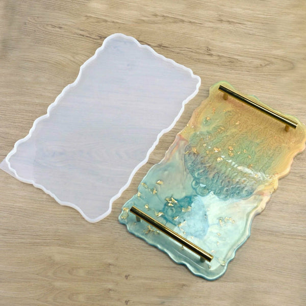 Large Safe Silicone Tray Mould Artist Mold Irregular Coaster Resin Craft Diy