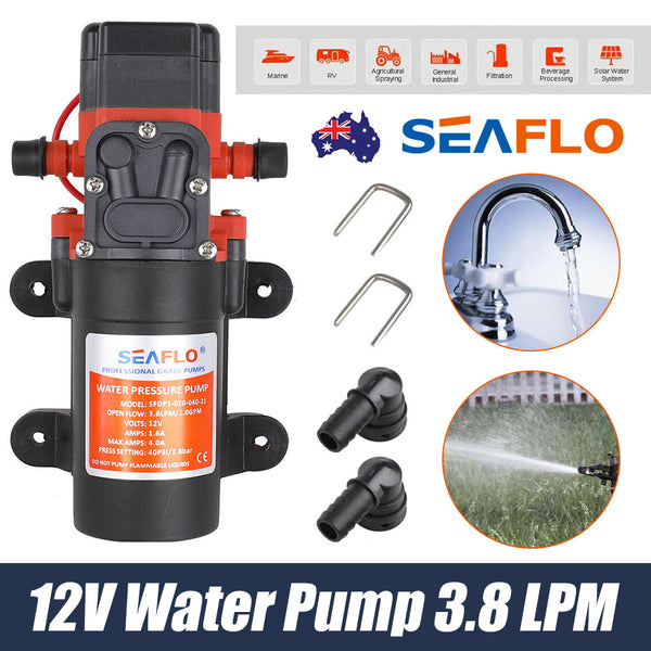 Water Pump 12V Rv Camper Pressurized Caravan Boat Seaflo Sfdp1-010-040-21