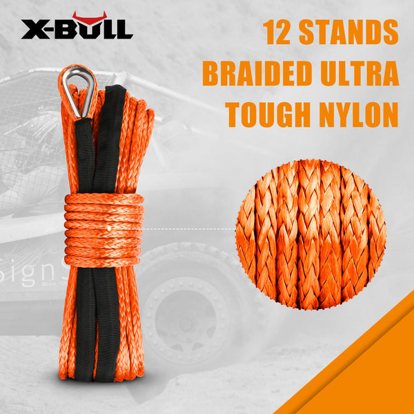X-Bull Winch Rope Dyneema Synthetic 5.5Mm 13M Tow Recovery Offroad 4Wd