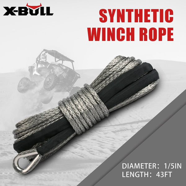 X-Bull Winch Rope 5.5Mm 13M Dyneema Synthetic Tow Recovery Offroad 4Wd4x4