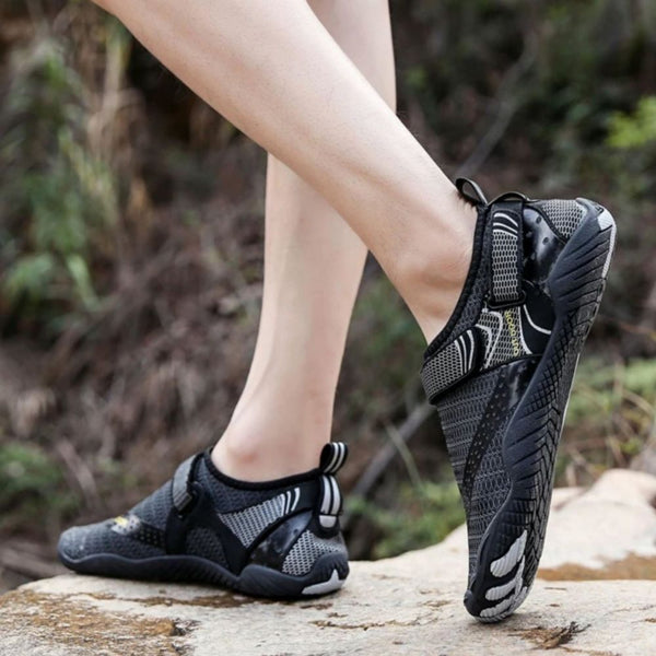 Men Women Water Shoes Barefoot Quick Dry Aqua Sports - Black Size Eu38 = Us5