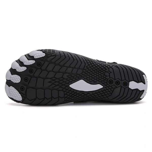 Men Women Water Shoes Barefoot Quick Dry Aqua Sports - Black Size Eu43 = Us8.5