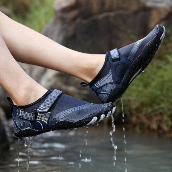 Men Women Water Shoes Barefoot Quick Dry Aqua Sports - Blue Size Eu37 = Us4
