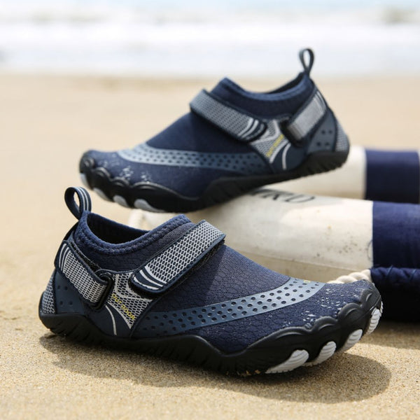 Kids Water Shoes Barefoot Quick Dry Aqua Sports Boys Girls - Blue Size Bigkid Us3 = Eu34