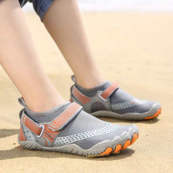 Kids Water Shoes Barefoot Quick Dry Aqua Sports Boys Girls - Grey Size Bigkid Us2=Eu32