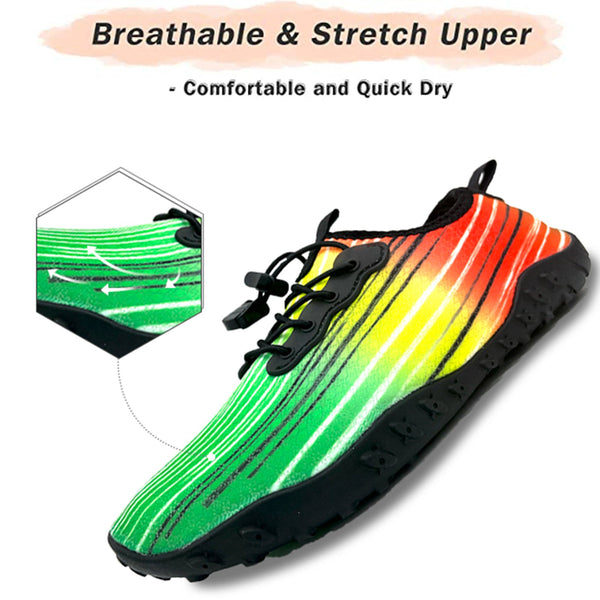 Water Shoes For Men And Women Soft Breathable Slip-On Aqua Socks Swim Beach Pool Surf Yoga (Green Size Us 7.5)