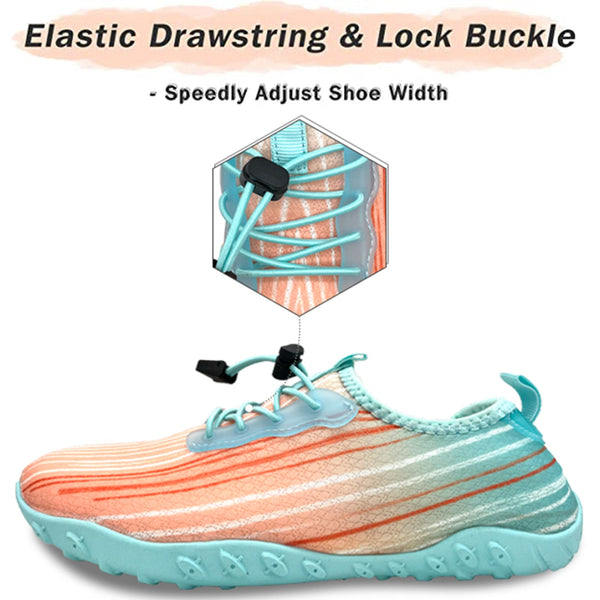 Water Shoes For Men And Women Soft Breathable Slip-On Aqua Socks Swim Beach Pool Surf Yoga (Orange Size Us 9)