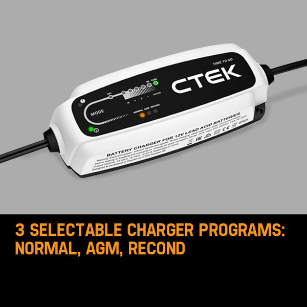 Ctek Ct5 Time To Go Smart Battery Charger Maintainer Car 4Wd Motorcycle 12V 5A