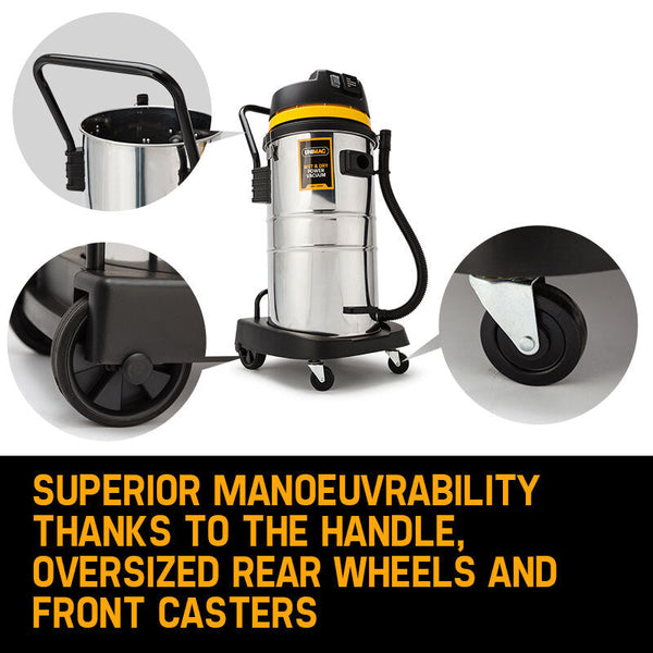 Unimac 60L Wet And Dry Vacuum Cleaner Bagless Industrial Grade Drywall