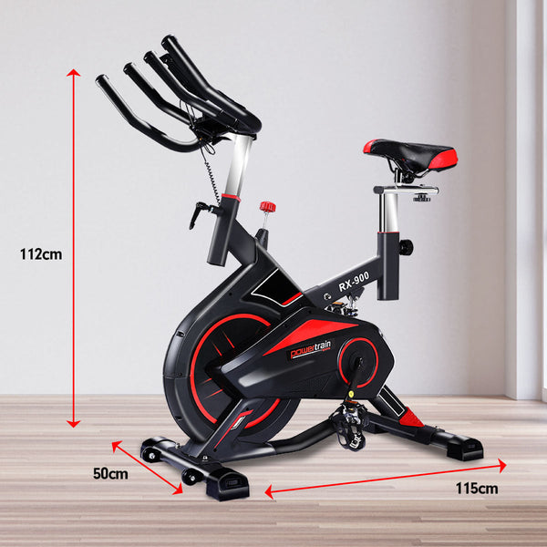 Powertrain Rx-900 Exercise Spin Bike Cardio Cycling Red