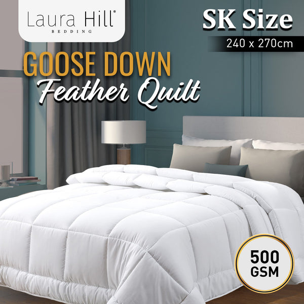 Laura Hill 500Gsm Goose Down Feather Comforter Doona