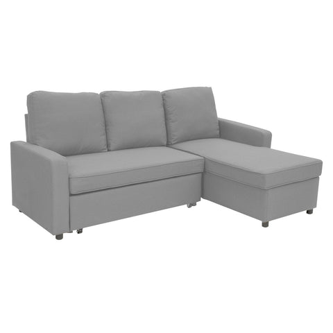 Sarantino3-Seater Corner Sofa Bed With Storage Lounge Chaise Couch Light Grey
