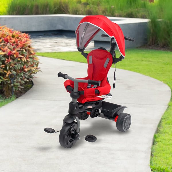 Veebee Explorer 3-Stage Kids Trike With Canopy Red