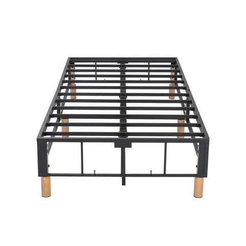 Metal Bed Frame Mattress Foundation Blue &#8211; Double