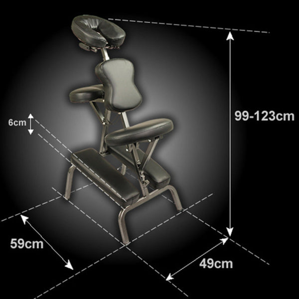 Forever Beauty Black Portable Massage Foldable Chair Table Therapy Waxing Aluminium