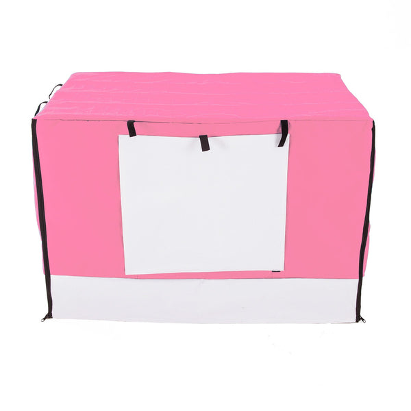 Paw Mate Pink Cage Cover Enclosure For Wire Dog Crate 24In
