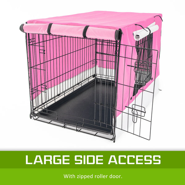 Paw Mate Pink Cage Cover Enclosure For Wire Dog Crate 36In