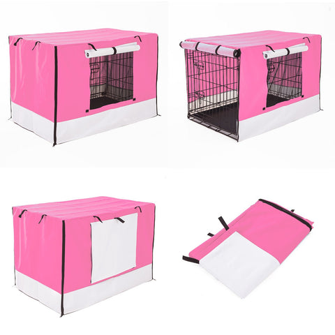 Paw Mate Pink Cage Cover Enclosure For Wire Dog Crate 48In