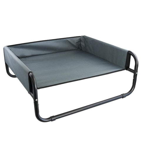 Grey / Black Large Dog Walled Suspension Trampoline Hammock Bed 85 X 33 Cm Gray