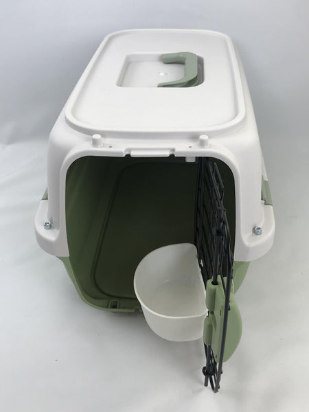 Yes4pets Small Dog Cat Rabbit Crate Pet Kitten Carrier Parrot Cage Green