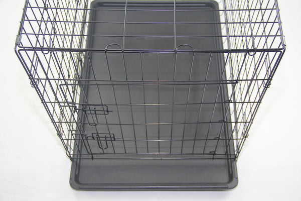 42' Portable Foldable Dog Cat Rabbit Collapsible Crate Pet Cage With Cover Blue