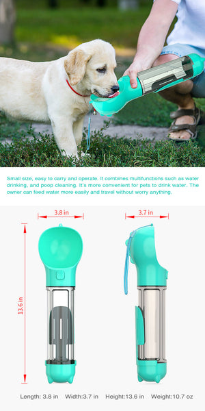 Yes4pets In 1 Portable Pet Dog Puppy Cat Drinking Mug Water Feeder Bottle Valve Travel Blue