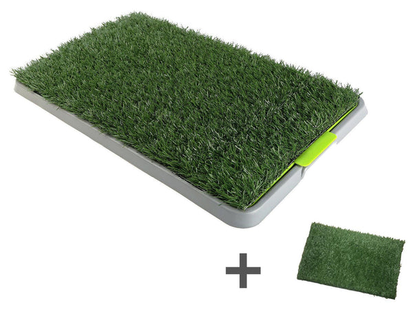 Yes4pets Indoor Dog Puppy Toilet Grass Potty Training Mat Loo Pad With 2