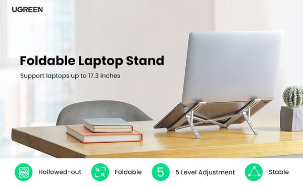 40289 Foldable Laptop Stand (Silver)