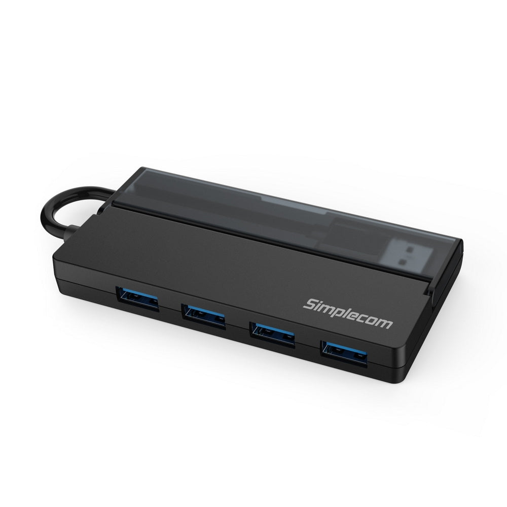 Simplecom Ch329 Portable 4 Usb 3.2 Gen1 (Usb 3.0) 5Gbps Hub With Cable Storage