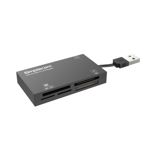 Simplecom Cr216 Usb 2.0 All In One Memory Card Reader Slot For Ms M2 Cf Xd Micro Sd Hc Sdxc Black