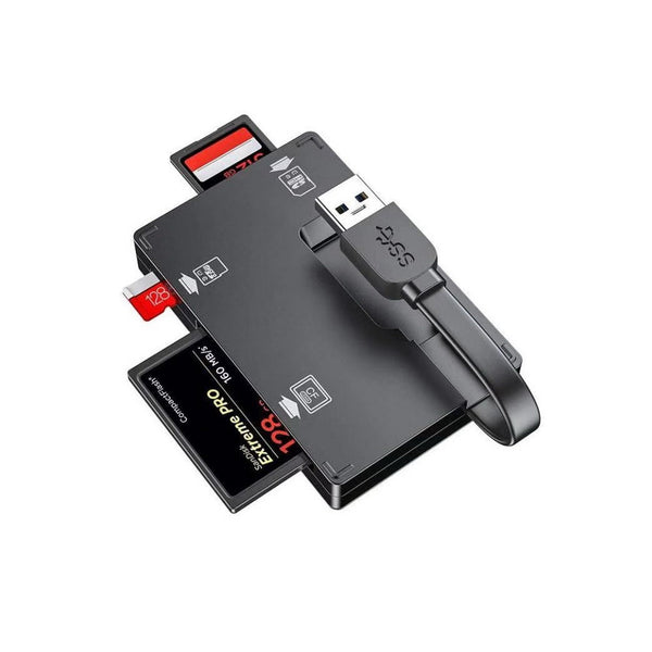 Simplecom Cr309 3-Slot Superspeed Usb 3.0 Card Reader With Storage Case