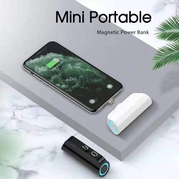 Choetech B660-Wh 3000Mah Mini Power Bank With Magnetic Connectors (White)