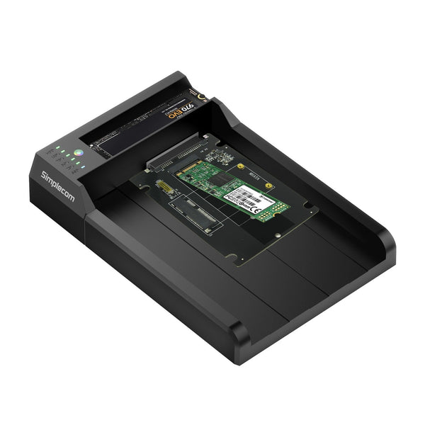 Simplecom Sd570 Nvme M.2 + Sata Hdd And Ssd Dual Bay Docking Station Usb 3.2 Gen 10Gbps Offline Clone