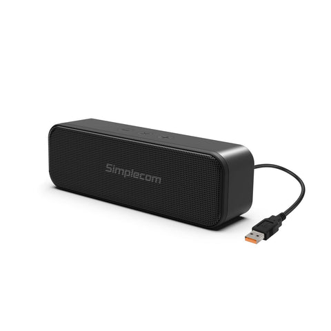 Simplecom Um228 Portable Usb Stereo Soundbar Speaker Plug And Play With Volume Control For Pc Laptop