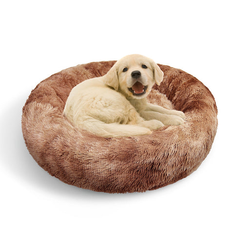 Pawfriends Dog Cat Pet Calming Bed Warm Soft Plush Round Nest Comfy Sleeping Kennel Cave Au