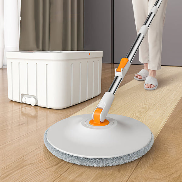 Cleanix Sewage Separation Mop Rotary Hand-Wash-Free Flat Suction Orange White