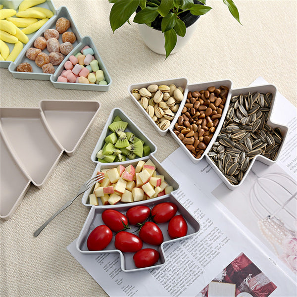 Cookingstuff Small Tree Split Dried Fruit Plate Household Creative Plastic Snack Box