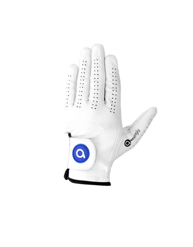Awezingly Premium Quality Cabretta Leather Golf Glove For Men - White