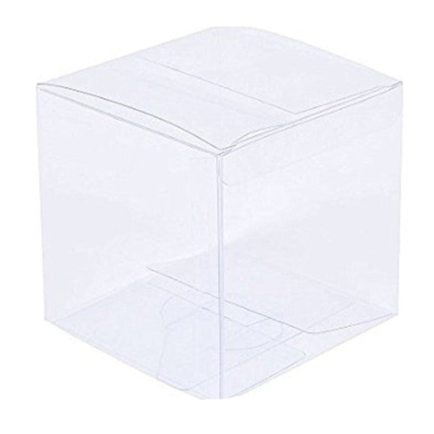 10 Pack Of 5Cm Clear Pvc Plastic Folding Packaging Small Rectangle/Square Boxes For Wedding Jewelry Gift Party Favor Model Candy Chocolate Soap