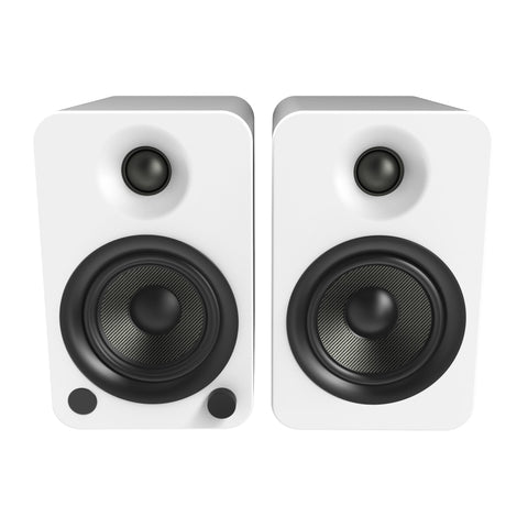 Kanto Yu4 140W Powered Bookshelf Speakers With Bluetooth And Phono Preamp - Pair, Matte White