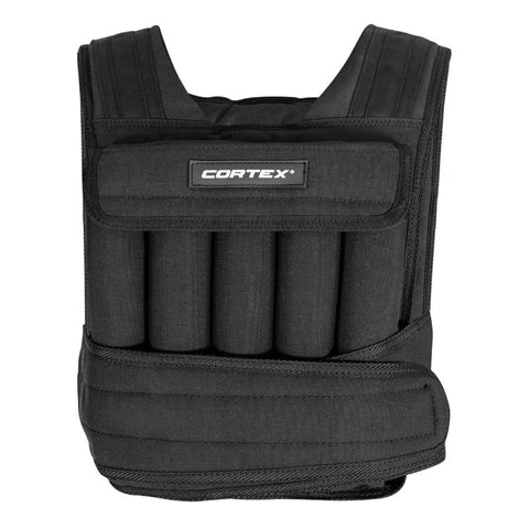 Cortex 20Kg Adjustable Weight Vest With 1Kg Increments Black
