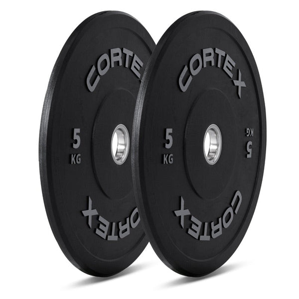 Cortex 5Kg Black Series V2 50Mm Rubber Olympic Bumper Plate - Pair