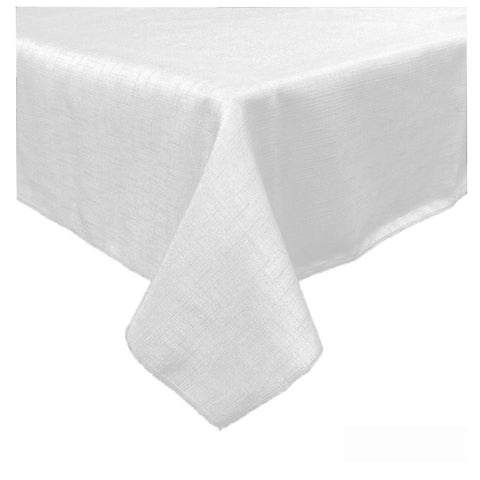 Emporio Slub Table Cloth White 180 Cm Round