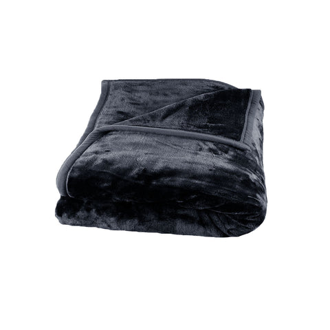 675Gsm 2 Ply Solid Faux Mink Blanket Queen 200X240 Cm