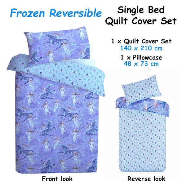 Caprice Disney Frozen Elsa Reversible Licensed Quilt Cover Set Single