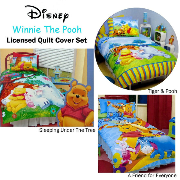Disney Winnie The Pooh Quilt Cover Set Tiger & Single